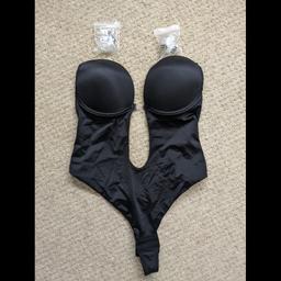 Cut Out Transparent Strap Plunge Neck Shapewear Bodysuit..

size Medium

brand new

(please see other items)