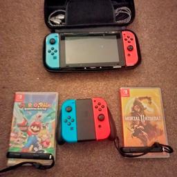 Nintendo switch with games
controllers
all accessories
no box