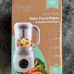 New unopened
Rrp £100
Smoke and pet free household

Are you looking for an all-in-one solution for creating delicious homemade baby meals? An appliance that can sterilize & warm your baby’s bottles all in one place? Then look no further! Healthy baby food preparation just got a whole lot easier with the help of Cherub Baby. This will steam and blend your baby purees to the perfect texture. In addition, you can use this all-in-one appliance to sterilize and warm your bottles and any baby accessories. It comes with a built-in LCD screen panel where you can conveniently program different cooking and blending times to give you maximum control.
Automatically steams then blends. Pulse blending so you can control the consistency.
Defrosts baby food, breast milk bags and food pouches. Warms baby bottles. Sterilises baby bottles and accessories.
BPA free and phthalate free. Safety lock in blending mode.

LOADS OF OTHER BARGAINS AVAILABLE

#valentine