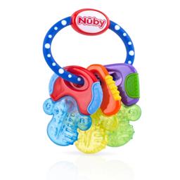 The Icy Bite Keys Teether Toy is a great way to soothe your baby's teething discomfort. This teething toy is designed to be held easily by your baby and has a variety of textures that provide relief to their sore gums. The toy features multiple keys in different shapes and sizes, which makes it easy for your baby to grip and hold onto. The keys also have a water-filled design, so you can place it in the fridge for a cooling effect, which can be particularly helpful during the teething process. Made with safe, BPA-free materials, this teething toy is also easy to clean, making it a convenient addition to your baby's teething routine. With it's fun design and practical features, the Icy Bite Keys Teether Toy is sure to be a hit with both you and your baby.The Icy Bite Keys Teether Toy is a great solution for teething babies. It has a unique design that helps soothe sore gums and provide a fun sensory experience for little ones. The keys are made from a soft, chewable material.