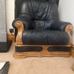 The two arm chairs are 100 percent in flawless condition and the two seater is also except for a tear in the middle which needs repairing. These sofas are 100 percent leather and used in a clean house. Pure leather