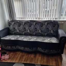 1 settee for sale, used condition, can be turned into a bed aswell and have storage. Moving home, need gone ASAP. £180 ono. 