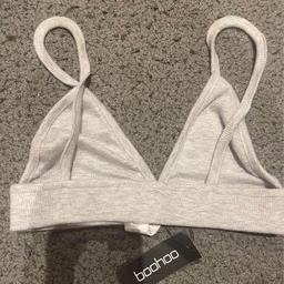 Brand new boohoo bralette top with tags. Size 8 ,Unwanted gift. double the price brand new on boohoos website. £5.  Puo prestwich. Or if you live close by I can drop it off.