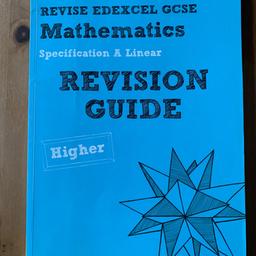 Edecel Revision Guide for Mathematics Higher Level. Great Condition. 
Lots of other items for Sale.Can post for extra.