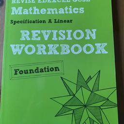 Revise Edexcel GCSE, Foundation Maths Workbook. Good Condition.
Lots of other items for Sale.