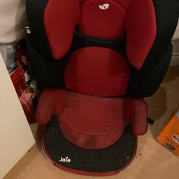 Car seat red and black  with cup holder no longer need collection only needs a clean 
