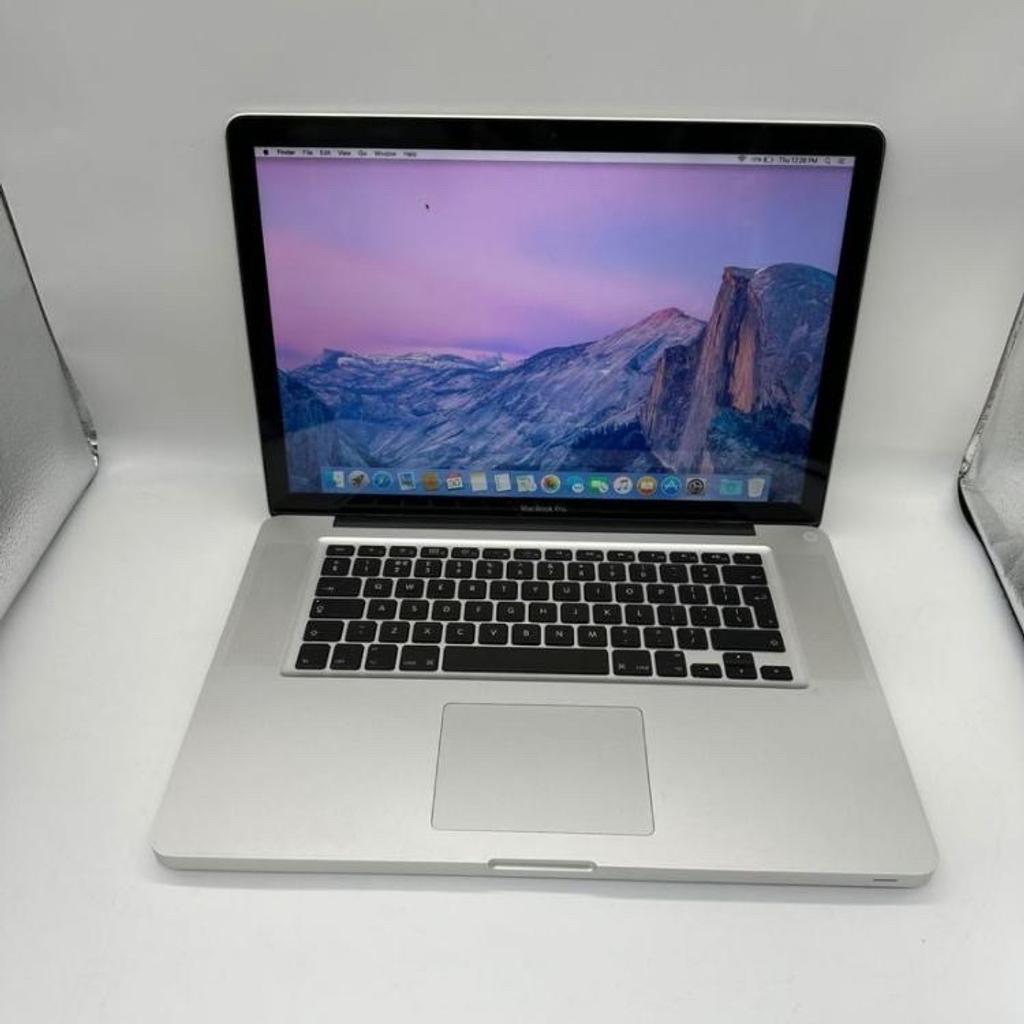 15.6 inch Apple MacBook Pro 4/128GB NVIDIA GeForce 9400M Very Fast SSD speckless

Many other stock available in stock to choose from

Grey silver

Comes with 6 months Warranty so buy with confidence.

Great for University work, school, Teams, Zoom etc.

Super lightweight easy to carry anywhere.

Backlight keyboard
Camera & Mic Built-in

Apple macbook Pro

Intelx2 2.8Ghz
4Gb Ram or 8GB extra £35
128Gb SSD

NVIDIA GeForce 9400M
Built in Display
15.4 inch(2010)
Wi-Fi
USB ports

Office Word Excel PowerPoint, Outlook etc will be included