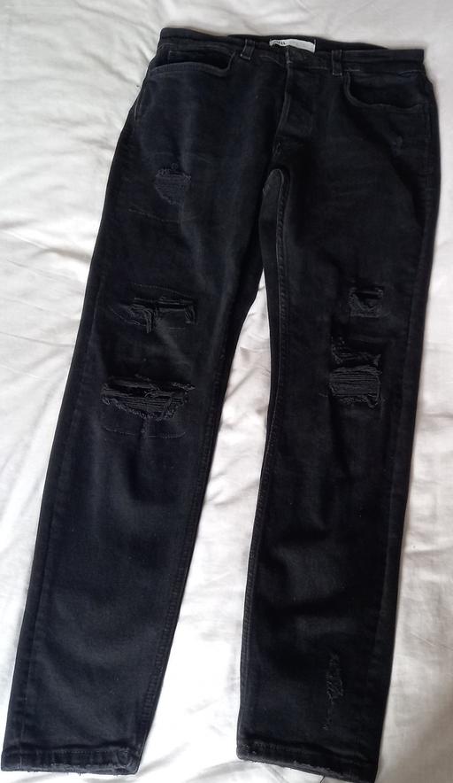 Buy & Sell South East London Old Kent Road - South East London - Photos for ZARA Men black ripped jeans.