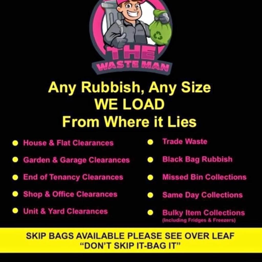 ♻️♻️ Cheaper Than Skip ♻️♻️

📢Need a garden clearance whilst at work ? Tired of all rubbish building up ? Well look no further...Cheaper than skip is here to help 💪💯

🦺APPROVED WASTE REMOVALS🦺

A professional waste removal team straight to your door! Quick and reliable to all your needs 🤝 🚛

Let's take the hassle out of waste removal and make it wheelie simple for you. Our team are on hand and waiting for you ✅️📲

👇 We cover a wide range of waste , NO job to BIG or SMALL ♻️

🏠 Household Waste 🏚 Old Shed removal
🌳 Garden Waste 🧱 Old Decking
🏗 Builders Waste 🗑 Black Bag Collect
🏢 Office Waste 🚪 Furniture
🚗 Garage Clearances 🛋 Old Sofas
🔑 House Clearances 🏠 Fridge/ Freezers

For more information message us now for a FREE quote and one of your professional team members will respond ASAP 🚛📲