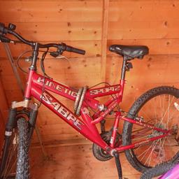 Bike. Suitable for man or woman. Red in colour. Great condition, including bell. Been kept in the shed. Used twice. Tyres unworn and  pumped up. £50.00. Bargain. Cash on collection, L11. Thankyou