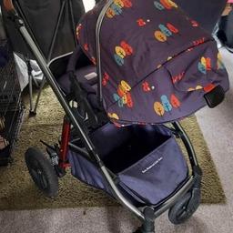 Cosatto wow continental parc edition. Like new hardly used due to needing a double soon after buying. Bought brand new. Comes with frame, seat, carrycot, covers, rain covers. Ono