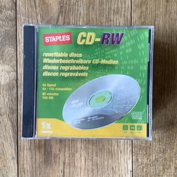 NEW
Staples
CD-RW
Rewritable Discs
X5

(Collection Or Happy To Post Single/Combined Items)