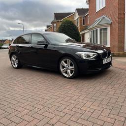A beautiful M-Sport BMW in black!

Semi automatic gearbox! Comes with all the expected M-Sport features.

Looked after very well and comes with full service history and last serviced and MoT was October 2023.

Mileage is 86750

The engine is 120 diesel, extremely economical and £35 tax for the year!

Tyres and brakes have plenty of miles left.

This is a very well looked after car and 1st who views will buy!! Has age related marks.

No warranty given or implied. Sold as seen.

Great car, sad to see it go, reason for sale, need a bigger car.

Any questions I am happy to answer. Do not make silly offers, I will ignore them!

I am open to sensible offers.