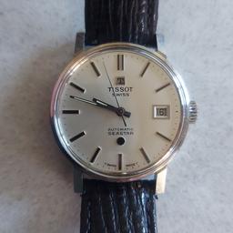 Very nice Tissot Seastar watch. Serviced, new glass and leather strap fitted.