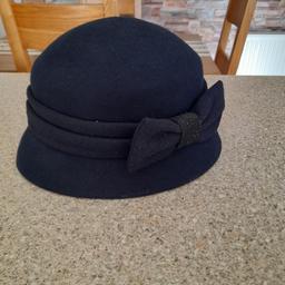 As new 1 navy 1 grey wool formal walking out hats lovely smart hats look great with your favourite wool coat.