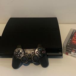 PS3 slim black complete in very good condition console works perfectly with no issues comes with 4 games

please see all pics

What u get -
PS3 console
Hdmi cable
Power cable
Original wireless controller
charge cable
4 games (see pics)

Collection or local delivery available

£65

Thank you

*From a Smoke & Pet Free Home*