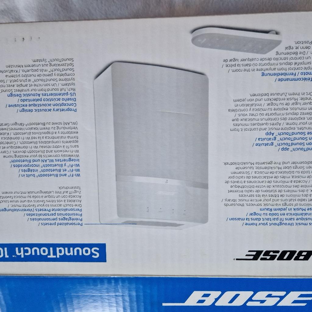 Biete von Bose ein spitzen Lautsprecher an. Series wireless Musical System, weiß, selten genutzt, keine Schäden, mit Originalverpackung, voll funktionstüchtig, Netzteil/Ladekabel, Fernbedienung, Bluetooth, WiFi, Aux Kabel
