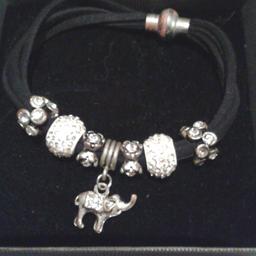 Bracelet with crystals and charm