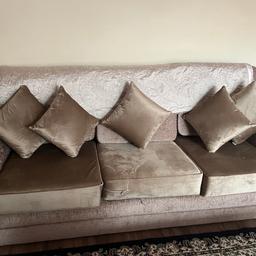 Cushions and seat have been replaced and brand new condition not used. But the base of the sofa is used and fine. 

Pet free.. smoke free.. hygienic 

Collection from blackburn house