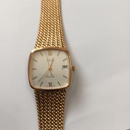 ladies square ladies watch. mesh strap. needs a battery.  in box with papers.