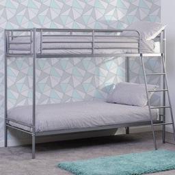 BRANDON BUNK BED FRAME ONLY
(THIS DOES NOT SPLIT INTO 2 SEPERATE BEDS) £200.00

WIDTH - 197CM
DEPTH - 128CM
HEIGHT - 160CM

IN STOCK:
BLACK 
SILVER 

B&W BEDS 

Unit 1-2 Parkgate Court 
The gateway industrial estate
Parkgate 
Rotherham
S62 6JL 
01709 208200
Website - bwbeds.co.uk 
Facebook - B&W BEDS parkgate Rotherham 

Free delivery to anywhere in South Yorkshire Chesterfield and Worksop on orders over £100

Same day delivery available on stock items when ordered before 1pm (excludes sundays)

Shop opening hours - Monday - Friday 10-6PM  Saturday 10-5PM Sunday 11-3pm