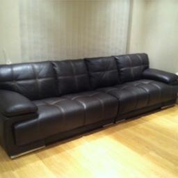 Brown Leather.
Corner Living Room Suite.
2500 mm left side length. 2500 mm right side length.
940 mm depth. 800 mm back height.

Or extra long suite without corner.
3000 mm full length.

Brown Leather.
Footstool with storage.
310 mm length. 210 mm depth. 150 mm height.