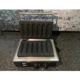 I have for sale a commercial waffle stick maker comes complete with accessories. Used a handful of time. Excellent condition. RRP £200. Cash on collection only. Too heavy to post.