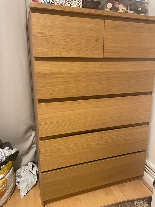 Buy & Sell North West London Stonebridge - North West London - Photos for Chest of 6 drawers, white stained oak venee