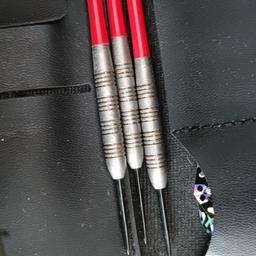 These darts have been used but are in great condition. 
They come complete in a Harrows darts wallet with some flights and stems.
They are 24g in weight.
Collection from CV12 or can post for £2.99.