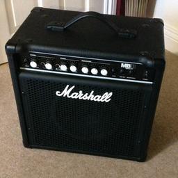 Very Rare Marshall MB15 Bass guitar amplifier, has hardly been used in excellent condition, which has two channels Modern and Classic which produce the sound of Modern funk, R&B, Jazz and Classic Rock etc. and a 3-band EQ, to create different Tones. It also has a CD input and Headphone socket so as not to annoy the Neighbours !!!  Please let me know if interested. CASH ON COLLECTION ONLY, WONT POST or DELIVER.....
