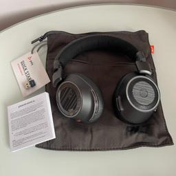 Poly Plantronics Voyager 8200 UC Bluetooth Wireless headphones

Brand new in box, never used, pristine, unwanted raffle prize.
RRP: £260

- Dual-mode active noise cancelling (ANC)
 - Boomless design
- Connects to PC/Laptop & Mobile
- ⁠Certified for MS Teams & Softphone Compatible
- ⁠Range: Up to 30 meters with a class 1 Bluetooth transmitter
- ⁠Battery life: 24 hours conversation / 1 month standby
- ⁠Bluetooth v4.1
- ⁠Voice prompts: Caller ID, connection status and mute, talk time
- ⁠Microphone: Four microphones with DSP voice tube
- ⁠Frequency response: 20 - 20 000 Hz
- ⁠Battery Capacity: 680mAh
- ⁠Battery Type: rechargeable lithium-ion
- ⁠Charging time: 3h
- ⁠Multi-point technology: connect two phones and answer from any of them (2H2S)
- ⁠NFC pairing: Touch pairing with NFC phones
- ⁠Operating systems: PLT PMP, DT Hub, Hub Mobile, iOS, Android
- ⁠Weight: 289g
