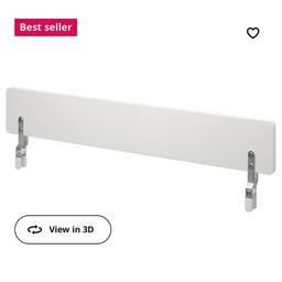 Bed rail
Brought from ikea
Doesn’t fit on the bed
Only got out of box to try on the bed never been used
Collection only