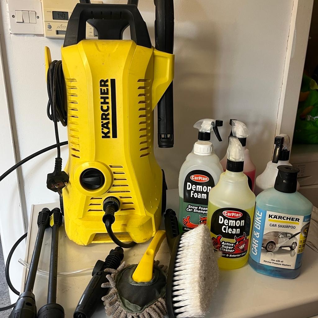 Karcher k2 full power + demon cleaning products. Barely used less than 10 times. Works perfectly.