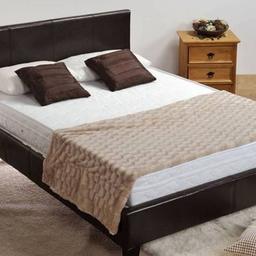 Double dark brown leather bed frame with padded spring mattress £99.99

Order call on 07980 965091

Brand new boxed & sealed. Few available

Deliver all local areas only leeds, bradford, Halifax, Wakefield, Huddersfield.

Collection from Wf13 or opt for delivery
.

No offers
