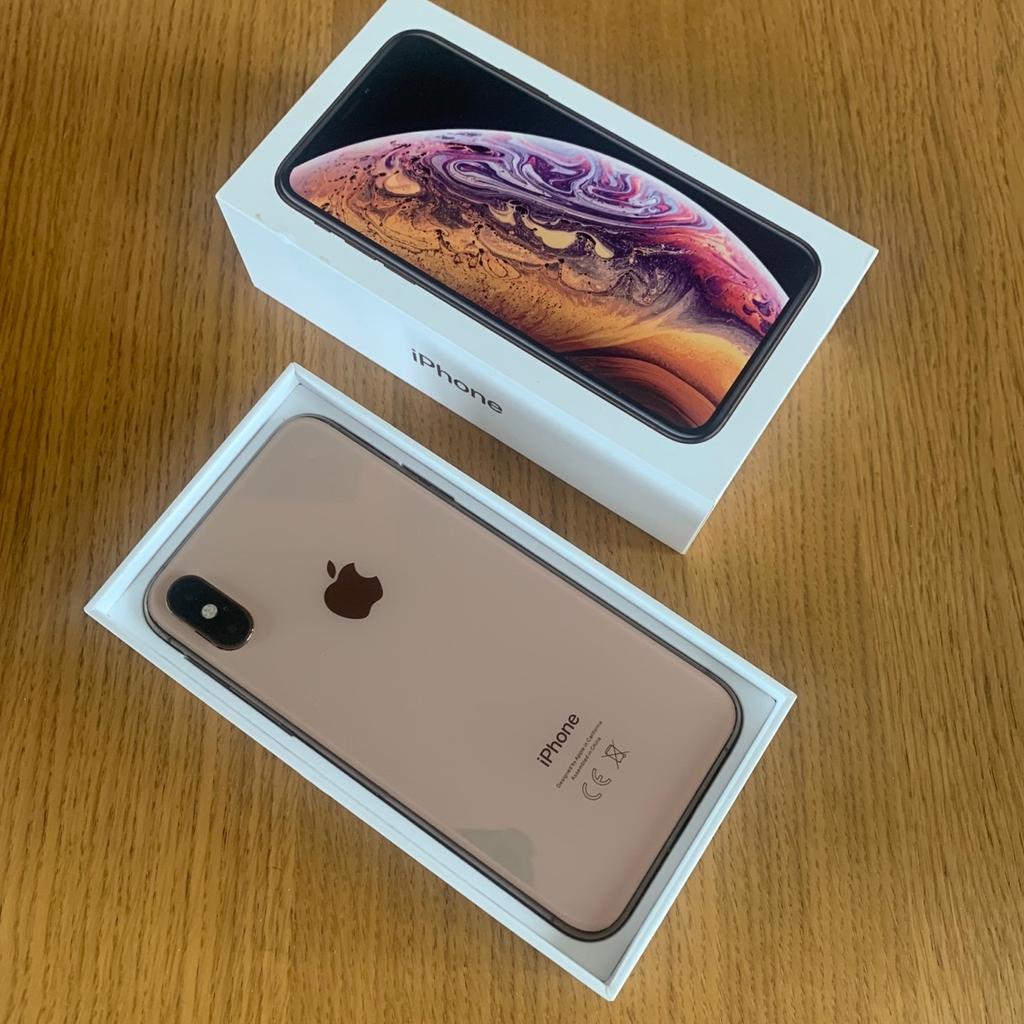 iPhone XS - 64GB - Unlocked - Gold - Excellent condition

Sim free any network

Face ID ✔️
100% Battery life ✔️

All in good working order.

Handset with charger.