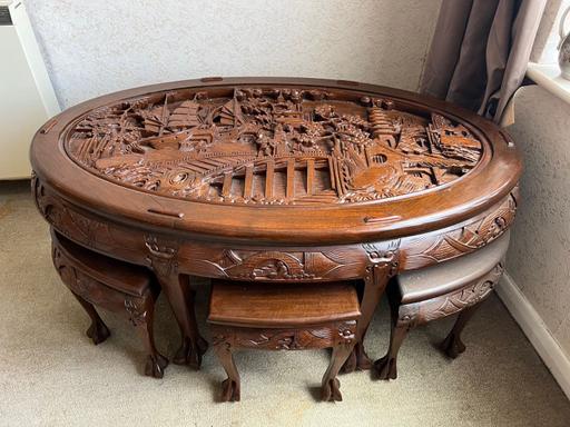 Buy & Sell West Midlands Dudley - Photos for Decorative Oval coffee table & matching stool