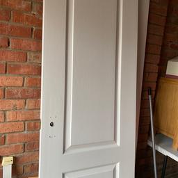 White wooden panelled interior door 62cm wide x 230 cm high collection from Filey