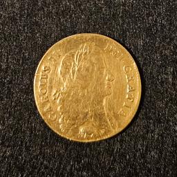 Rare 360 year old 22ct gold Two Guineas, 1664, first bust with elephant below (S 3334).

Although guineas were first issued in 1663, the first date of 2 guinea was the following year, 1664.

The only date of Charles II first portrait two guinea to use the elephant mark was 1664, making this coin a one-year type coin, and therefore more collectable than most dates.

ebay have a 1664 first bust reduced from £8,350 to £7,350. Chards have a rubbed same year at £4,750. Ebay a 1 guinea same year for £2,575, this 2 guinea available for same price, absolute bargain, no offers.