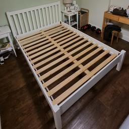 Wooden John Lewis bed frame.
Double mattress.
The bedframe has been dismantled, so ready to transport.
Both in good condition.
Collection only.