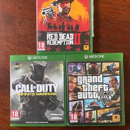 XBOX ONE GAMES
All in excellent condition 
Only used a couple of times