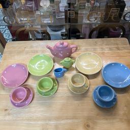 - Excellent/perfect condition
- Complete, undamaged, 15 piece set comprising of  … 4 x 5cm cups, 4 x 7cm saucers, 4 x 9cm plates, 8cm teapot & lid, 5cm sugar bowl with lid, 4cm milk jug
- made from ceramic
- No offers Thankyou 
- Quick Collection only please from Epsom Downs kt18 5tp
