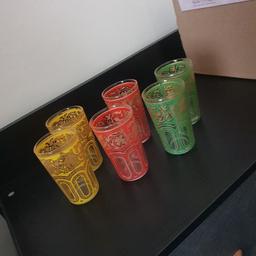 Moroccan glasses. never used. was in a display cabinet which has now sold so selling some ornaments and sets from there as no space.
no lower offers!