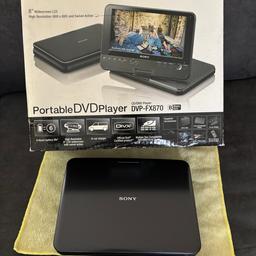 Condition is like New Sony Portable DVD Player fully working condition. Comes with all the bits seen in pictures.