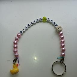 Medical awareness keyring, handmade, not suitable for children under 3 years old. This item is £1.95 p&p.