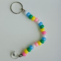 Beautiful coloured keyring, handmade, not suitable for children under 3 years old, this item is £1.95 p&p.