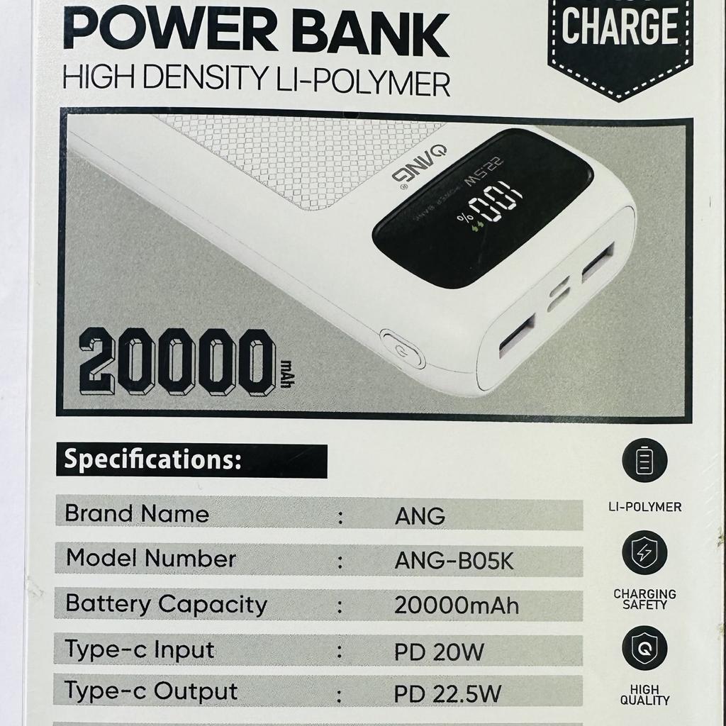ANG B05K 20000 mAh Fast Wireless Charging Power Bank Portable Battery Charger

Brand: ANG

Model: B05K

Condition: New

Storage: 20000mAh

NO POSTAGE AVAILABLE, ONLY COLLECTION!

Any Questions....!!!!
***
Please Feel Free To Contact us @
0208 - 523 0698
10:30 am to 7:00 pm (Monday - Friday)
11:00 am to 5:30 pm (Saturday)

Mobilix Fone Lab Chingford
67 Chingford Mount Road,
Chingford , London E4 8LU