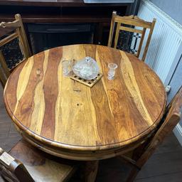 Round dining table and 4 chairs
Solid wood, in great condition

Grab a bargain at £200 ono