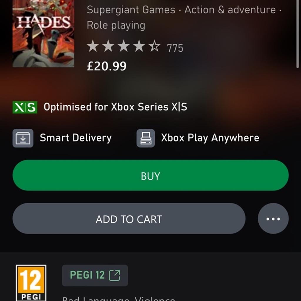 Brand new unopened
On Xbox store for £21