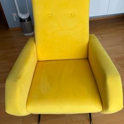 Ganz toller Design Sessel von Safavieh Zitronengelb 50‘s Retrostyle. Neupreis 499€. 
Abzuholen in Stuttgart West.