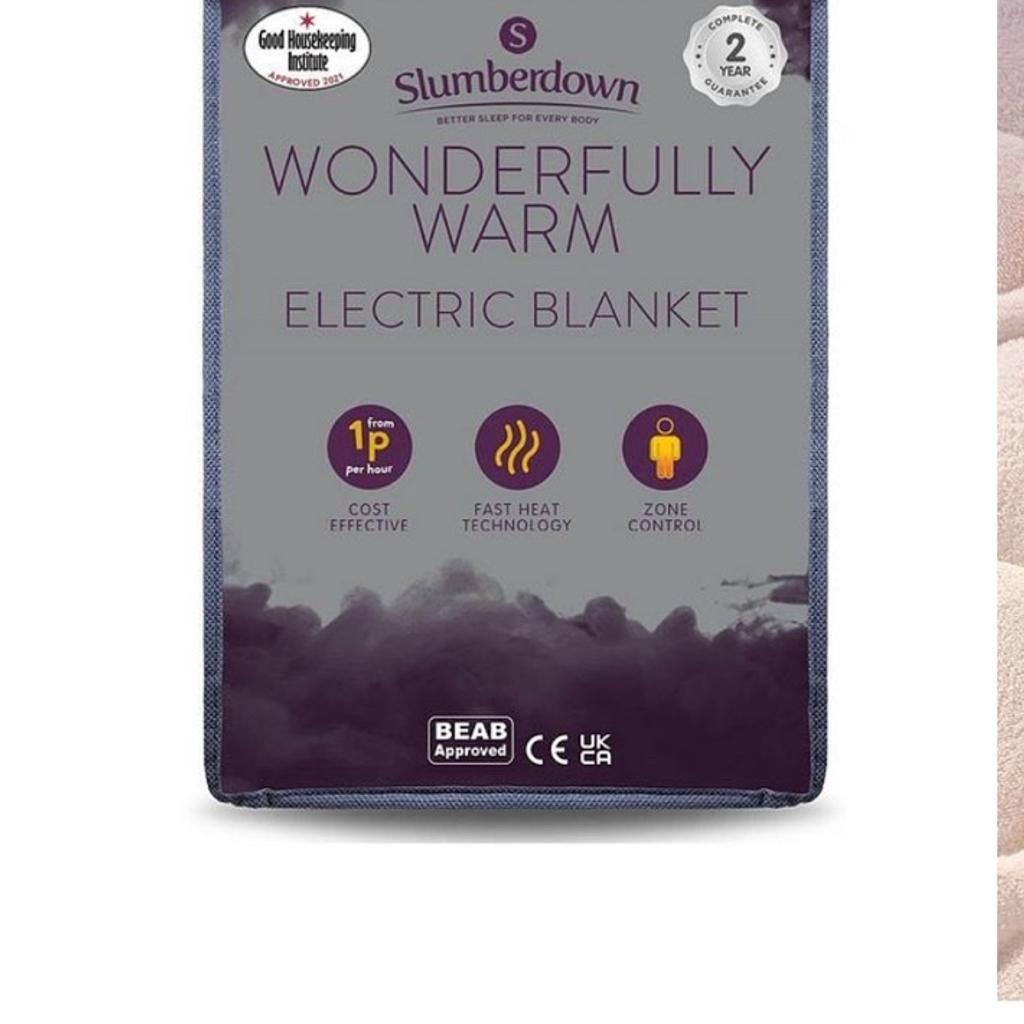 Double Electric blanket only recently purchased however now changed to king size bed so no longer fits. Only used two or three times so like new.
From smoke free pet free home.
